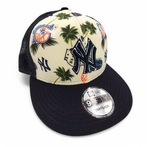 New York Yankees 100th Anniversary Hat New‎ Era Aloha Trucker Snapback NEW READ